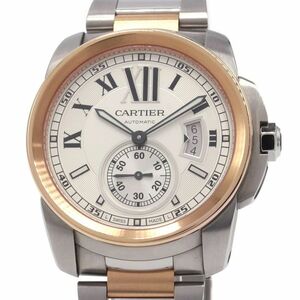 [3年保証] カルティエ メンズ カリブルドゥカルティエ W7100036 K18PG ピンクゴールド ステンレス 自動巻き 腕時計 腕時計 中古 送料無料