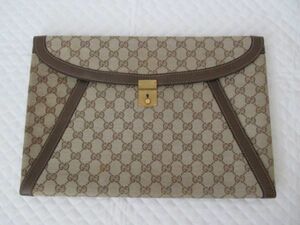 L2086【GUCCI/グッチ】オールドグッチ/GG柄/ブリーフケース/クラッチバッグ/ハンドバッグ/セカンドバッグ/ヴィンテージ/書類/ビジネス