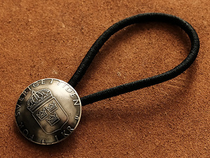 コインブレスレット スウェーデン 1クローナ 23mm 王冠 検）硬貨 コイン コンチョ 外国 アンクレット 古銭 ナバホ ホピ