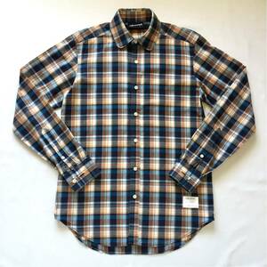 美品 International Gallery BEAMS coffee&milk Long sleeve Plaid shirt インターナショナルギャラリー ビームス コーヒー&ミルク シャツ