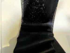 25〜27cm ナイロン　ハイソックス　ハイゲージ　光沢ブラック　黒　シースルー　ストッキング　吸汗性　吸水性　速乾性　高級靴下