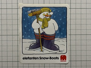 外国のステッカー：スノーマン 雪男 snow man フランス ヨーロッパ ビンテージ カスタム +Db