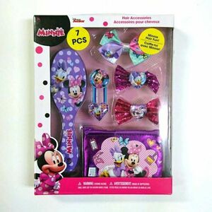 ミニーマウス ヘアアクセサリーセット 7PCS 13263-619 Disney MINNIE ヘアブラシ ヘアゴム ポーチ おもちゃ おしゃれ 子供用 女の子 輸入