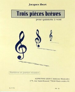 イベール 3つの小品 (木管五重奏 スコア+パート譜) 輸入楽譜 Ibert Trois Pieces Breves 洋書