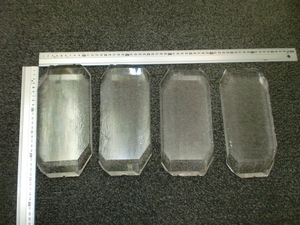 10197　合成水晶（人工水晶）平型サイズ4個セット
