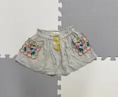 【ミニボーデン】刺繍ポケットスカート2〜3Y