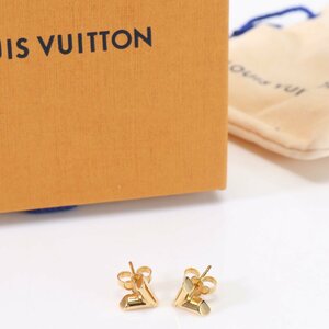 1円■極美品■現行品■ルイヴィトン■ピアス エセンシャル V ゴールド M68153 アクセサリー イヤリング 婦人 レディース EEM R15-10