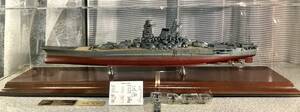 銀座国文館 ウイングクラブ　戦艦大和1/350　銘板・艦載機付き　ケース付きヒビアリ　旧大日本帝國海軍