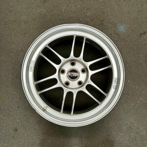 補修前提　社外ホイール1本　ENKEI RACING RPF01(エンケイレーシング)　シルバー　18×7 1/2J　+48　114.3　5穴