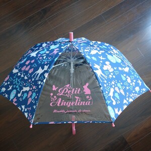 雨傘 傘 半径約50センチ 手動 窓付き 小学生 低学年 ブルー 青色 ノーブランド