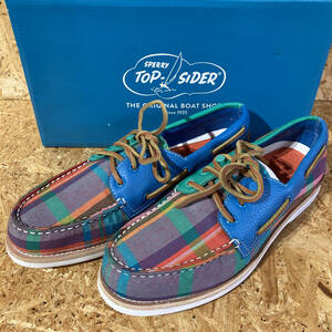 SPERRY TOP SIDER デッキ シューズ US8.5 26.5cm スペリー トップ サイダー マドラスチェック パッチワーク マルチ クレイジー カラー