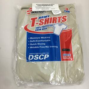 未使用品 DSCP アーミーTシャツ 3枚入り ラージサイズ Lサイズ デザートサンド SKILCRAFT 米軍放出品　管理B