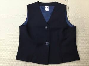 (K)V2-118C 新品【NIKKE】女子制服 ベスト サイズ 2/ニッケ/前ボタン/紺/冬用/女子中学生/女子高校生/女子学生/通学/コスプレ/小さめ