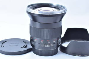 超希少 入手困難★超極上美品★Carl Zeiss カールツァイス Distagon T* 21mm F2.8 ZE EFマウント 銘玉 単焦点 広角 純正フード付★美光学系