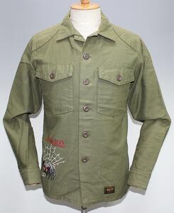 FUCT SSDD DEGUELLO BDU SHIRT OLIVE size S /ファクト バックサテンBDUシャツ