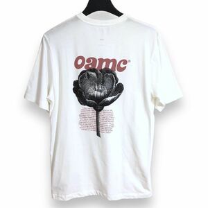 OAMC オーエーエムシー Tシャツ 半袖 白 バックプリント 花 サイズS