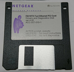 【新品】FDD 1.44MB 3.5インチ Netgear FA310TX Fast Ethernet PCI Card v4.02 イーサーネットカード ドライバーディスク