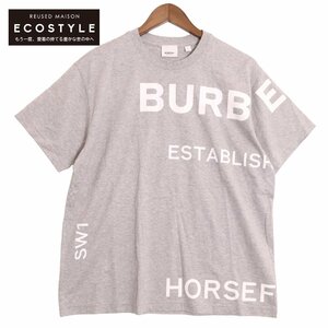 BURBERRY バーバリー 21SS 8028904 ホースフェリープリントロゴTシャツ グレー S トップス コットン メンズ 中古