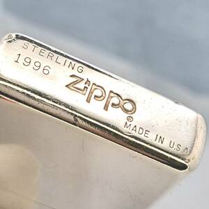 1000円～ ZIPPO 美品 STERLING SILVER スターリングシルバー 1996年製 純銀 ジッポー zippo オイルライター USA ZC72