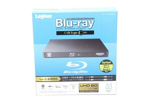 1D853☆ロジテック Logitec☆ コンパクト ポータブル ブルーレイドライブ LBD-PWA6U3CLBK 未使用品【ニューポーン】