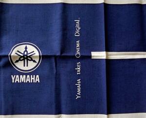 ◆ヤマハ YAMAHA TAKES CiNEMA DiGiTAL.◆ 手拭い 手ぬぐい 未使用 リメイクにも マーク ロゴ ブルー 入手困難 レア 非売品 レトロ