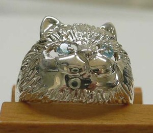 【御縁屋】猫チャンＲ１２９２ＢＴ指輪