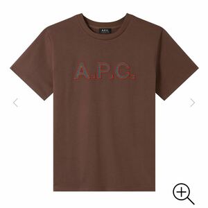 新品 日本正規品 タグあり A.P.C. アーペーセー Romain T-SHIRT ロゴ 刺繍 Tシャツ ブラウン M men
