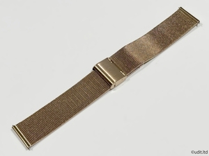 ラグ幅：22mm メッシュ 腕時計用ベルト ローズゴールド メタルブレス 時計用バンド 金属 ステンレス ブレスレット MS2