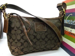 ●本物 COACH コーチ ブリーカー シグネチャー イースト シグネチャー ショルダーバッグ 12594 ダークブラウン