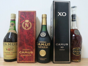 古酒 未開栓 CAMUS カミュ 特級 LA GRANDE MARQUE オルダージュラ グランマルキ 700ml ナポレオン700ml XO ロングネック 1L 1000ml 3本