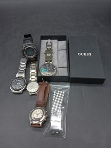 ▽ 腕時計 まとめ / ベルト 稼働品 不動品 CASIO G-SHOCK TOUGH SOLAR GUESS Timberland ELGIN カシオ ゲス ティンバーランド エルジン 