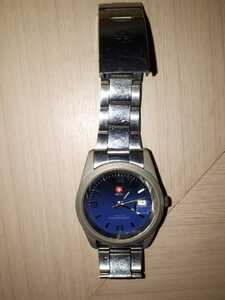 最終値下げ！　動作品！　腕時計 かっこいい　SWISS ARMY　青　メタル　電池別 スイス Swiss