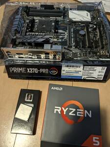 【ジャンク？】ASUS PRIME X370-PRO マザーボード & AMD Ryzen 5 1600X CPU セット（クーラーなし）