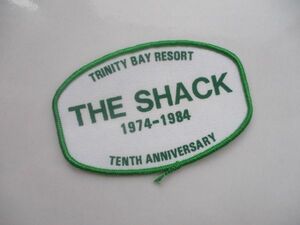 ビンテージ 80s 10周年 TRINITY BAY RESORT THE SHACK リゾート 会社 ロゴ プリント ワッペン/企業 パッチ 刺繍 USA 古着 アメリカ 487