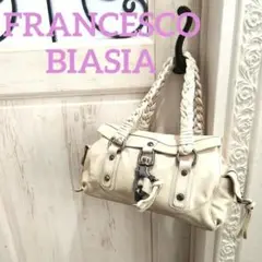 FRANCESCO BIASIA フランチェスコ ハンドバッグ  ホワイト