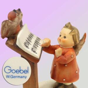 e3874【Goebel】ゲーベル社　フンメル人形　Bird Duet　バードデュエット　箱付き　西ドイツ　フィギュリン ドール ドイツ 西洋陶磁 置物