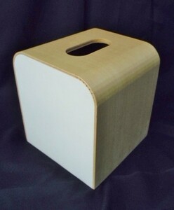 カラーミニ ティッシュボックス 白 木製/トイレットペーパー ティッシュケース ティッシュカバー COLOR mini 日本製 ヤマト工芸