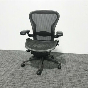 アーロンチェア Bタイプ フルサポート ランバーサポート付 AE123AWB-AJG1BBFPBK3D01 HermanMiller ハーマンミラー 中古 IO-865637B