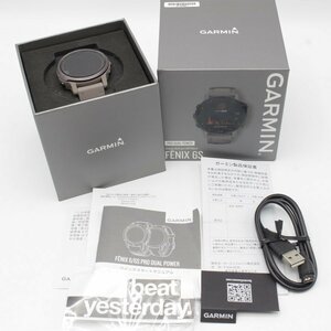 【美品】GARMIN fenix 6S Pro Dual Power WOA Amethyst/Shale 010-02409-22 スマートウォッチ ガーミン フェニックス 本体