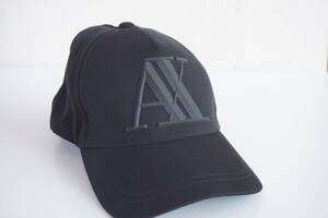 1円◆A|X*ARMANI EXCHANGE/アルマーニエクスチェンジ*帽子/キャップ*黒/ブラック*サイズ調整可能