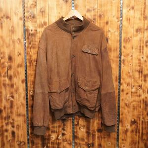 90s ralphlauren レザージャケット XL/ラルフローレン　スエード 革