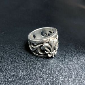 Vintage Silver Flare Tribal Ring 925 16号 スターリングシルバー ヘビーゲージ シルバー925 フレアモチーフ フローラル