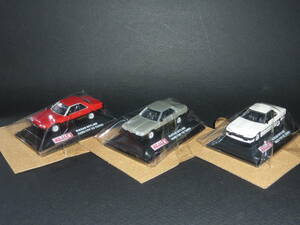 REAL-X SKYLINE histories collection 2nd 日産 スカイライン 2000ターボRS DR30 赤/黒、銀/黒、白色3台set RS TUBO 鉄仮面 FJ20E-T 1:72