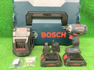 中古品 BOSCH ボッシュ 18V コードレスドライバードリル GSR18V-60FC ※バッテリ2個・充電器・アダプター2個付き