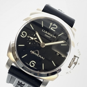 PANERAI パネライ PAM00320 ルミノール 1950 3デイズ GMT パワーリザーブ デイト シースルーバック オートマチック 腕時計 管理YI31743