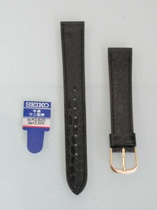 SEIKO セイコー 牛革 ワニ型押 黒 ブラック 16mm DE71 ③