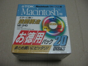 TDK Macintosh用 フロッピーディスク 20枚 MF-2HD（型番 MF2HD-MCX20N）