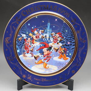ディズニー　TDLクリスマスファンタジー1998　プレート　東京ディズニーランド　ミッキー　ミニー　ドナルド　グーフィー　プルート