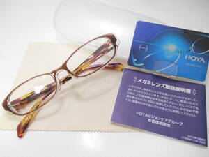 ★即決★ＨＯＹＡブルーライトカットＰＣレンズ付き老眼鏡●GOSH／日本製プラフレーム・クリアブラウン／クリア
