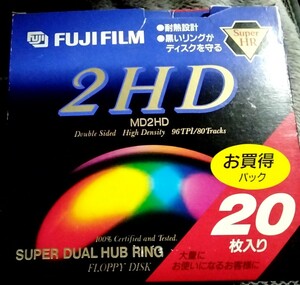 ジャンク　富士フィルム　5インチ　2HD フロッピーディスク　20枚　セット　5inch FD　FUJIFILM